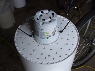 Pot attached to bottom of container Pot attached to bottom of container